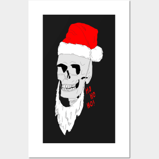 Santa skull Posters and Art